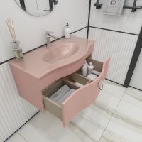 Товар: Тумба под раковину Caprigo Nokturn 90 подвесная Розовая арт-1313-SF026 - фото 2 Тумба под раковину Caprigo Nokturn 90 подвесная Розовая арт-1313-SF026 — фото 2, Тумбы под раковину