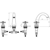 Товар: Смеситель для раковины Boheme Crystal 317-CRST Бронза - фото 4 Смеситель для раковины Boheme Crystal 317-CRST Бронза — фото 4, Смесители