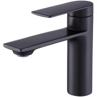 Смеситель для раковины Orange Berni M09-021b Черный матовый — фото 1, Смесители для раковины