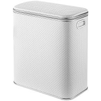 Корзина для белья Geralis PWH-M Punto Белая, кант Хром, малая — фото 1, Корзины для белья