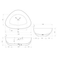 Ванна из искусственного камня Abber Stein 180x130 AS9608 без гидромассажа — фото 5, Ванны