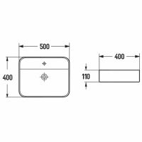Товар: Раковина Vincea 50 VBS-50550 Белая - фото 3 Раковина Vincea 50 VBS-50550 Белая — фото 3, Раковины накладные