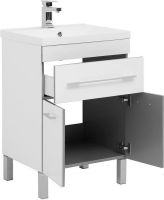 Тумба с раковиной Aquanet Верона 58 213028 Белая — фото 4, Мебель для ванной