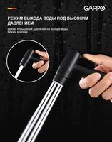 Гигиенический душ со смесителем Gappo G06-6 Черный матовый арт-G7206-6 — фото 4, Гигиенические души