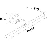Товар: Подсветка для картин Artelamp Sol A7908AP-1BK Черная Золото - фото 2 Подсветка для картин Artelamp Sol A7908AP-1BK Черная Золото — фото 2, Подсветки