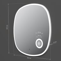 Зеркало AM.PM Func 80 M8FMOX0803SA с подсветкой с увеличением с ИК-сенсорным выключателем — фото 9, Зеркала в ванную комнату