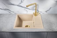 Кухонная мойка Milacio Navarra 60 Cuarzo MC.77074 Бежевая — фото 2, Кухонные мойки