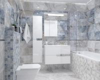 Керамическая плитка Laparet Blues светло-голубой настенная 25х75 см — фото 2, Керамическая плитка