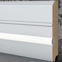Плинтус Evrowood PN 120 led 2000x110x16 мм — фото 1, Плинтуса напольные