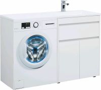 Тумба с раковиной Aquanet Токио 130 R 239216 Белая — фото 5, Тумбы с раковиной