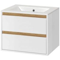 Тумба под раковину Excellent Tuto 60 MLEX.0103.600.WHBL подвесная Белый Дуб — фото 1, Мебель для ванной