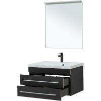 Комплект мебели для ванной Aquanet Верона New 75 281105 подвесной Черный матовый — фото 6, Комплекты мебели для ванной