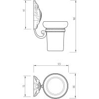 Стакан для зубных щеток Migliore Cleopatra 16621 Бронза — фото 2, Стаканы для зубных щеток