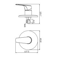 Товар: Смеситель для душа Olive's Evora 33130EV Хром - фото 2 Смеситель для душа Olive's Evora 33130EV Хром — фото 2, Смеситель для душа