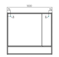 Зеркало со шкафом Aquaton Флай 100 1A237802FAX10 Белый Дуб крафт — фото 6, Зеркальные шкафы в ванную