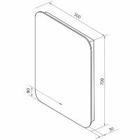 Зеркало Континент Burzhe 500х700 ЗЛП541 с подсветкой с бесконтактным выключателем — фото 9, Зеркала в ванную комнату