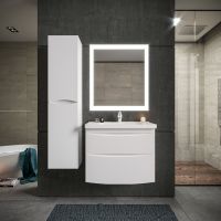 Товар: Тумба под раковину Бриклаер Вега 80 4627125414077 подвесная Белый глянец - фото 3 Тумба под раковину Бриклаер Вега 80 4627125414077 подвесная Белый глянец — фото 3, Мебель для ванной