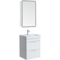 Тумба с раковиной Aquanet Ирис new 50 подвесная Белый глянец арт-312422 — фото 6, Тумбы с раковиной