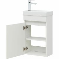 Тумба под раковину Aquanet Вега 40 329129 подвесная Белый глянец — фото 7, Тумбы под раковину