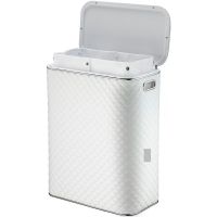 Товар: Корзина для белья Geralis SWH-B Ромб стежка Белая, кант Хром, стандартная - фото 3 Корзина для белья Geralis SWH-B Ромб стежка Белая, кант Хром, стандартная — фото 3, Корзины для белья