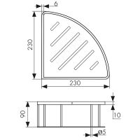 Полка корзина Kaiser KH-5220 угловая Хром — фото 2, Полки для ванной и душа