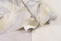 Обои Артекс Хлоя 10708-04 Винил на флизелине (1,06*10,05) Коричневый/Золото, Листья — фото 2, Обои для стен