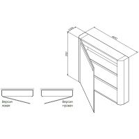 Зеркальный шкаф AM.PM Sensation 80 M30MCR0801TF Табачный дуб — фото 10, Зеркальные шкафы в ванную