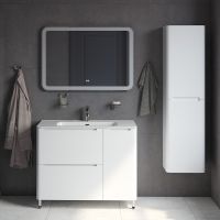 Тумба с раковиной Iddis Edifice 100 EDI10WFi95K Белая — фото 7, Тумбы с раковиной