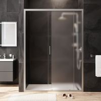 Душевая дверь AM.PM Gem 140 W90G-140-1-195MM профиль Хром матовый стекло матовое-прозрачное — фото 6, Раздвижные душевые двери