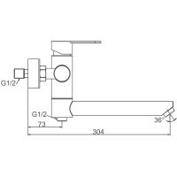 Смеситель для ванны Frap H801 F32801-6 универсальный Черный матовый — фото 14, Смеситель для ванны