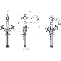 Товар: Смеситель для раковины Boheme Crystal 292-CRST Золото - фото 4 Смеситель для раковины Boheme Crystal 292-CRST Золото — фото 4, Смесители