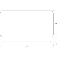 Зеркало Defesto Opti 120x60 с подсветкой 34W-4500К/ИК - выключатель/Нейтральный белый свет арт-DF 2808RH — фото 3, Зеркала в ванную комнату