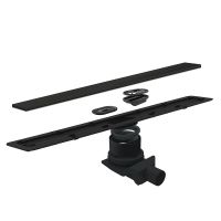 Душевой лоток Pestan Confluo Frameless Line 300 13701259 с двухсторонней решеткой Черный матовый / полая под плитку — фото 2, Душевые лотки