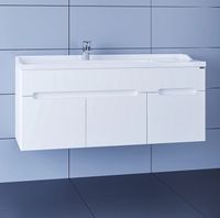 Товар: Тумба под раковину СанТа Лондон 120 224032 подвесная Белая - фото 3 Тумба под раковину СанТа Лондон 120 224032 подвесная Белая — фото 3, Тумбы под раковину