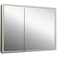 Зеркальный шкаф Континент Mirror Box black Led 100 МВК051 с подсветкой Черный — фото 2, Зеркальные шкафы в ванную