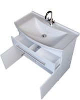 Тумба под раковину 1MarKa Lina New 85Н У94493 Белый глянец — фото 2, Мебель для ванной