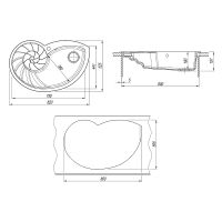 Кухонная мойка Florentina Наутилус-820 20.350.E0820.107 Песочная — фото 4, Кухонные мойки