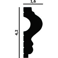 Товар: Молдинг Перфект P54 2000x42x16 мм - фото 2 Молдинг Перфект P54 2000x42x16 мм — фото 2, Молдинги