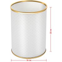Товар: Ведро для мусора Geralis M-PWG-B Punto Белое, кант Золото, 3 л - фото 2 Ведро для мусора Geralis M-PWG-B Punto Белое, кант Золото, 3 л — фото 2, Мусорные ведра