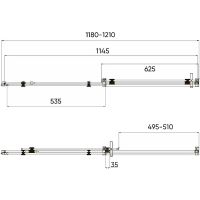 Душевая дверь Veconi Vianno VN-74B 120 VN74B-120-01-C4 профиль Черный матовый стекло прозрачное — фото 4, Душевые двери в нишу