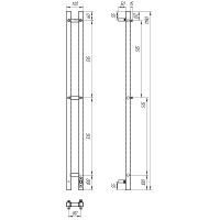 Электрический полотенцесушитель Point Гермес PN13812B П3 80x1200 диммер справа Черный — фото 5, Электрические полотенцесушители