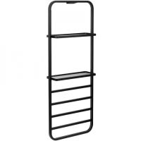 Электрический полотенцесушитель Black&White Universe N-337В 40х101 337BN с полкой Черный матовый — фото 2, Электрические полотенцесушители