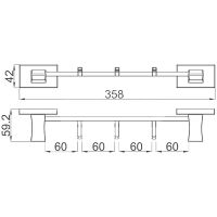 Вешалка для полотенец Gappo G0716-30 Хром — фото 2, Крючки для полотенец