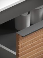 Тумба под раковину Sancos Delta 100 L DL100LGR подвесная Дуб красный Графит — фото 8, Тумбы под раковину