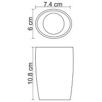 Стакан для зубных щеток WasserKRAFT Dinkel K-4628 Белый матовый — фото 4, Мыльницы