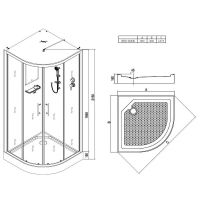 Душевая кабина Esbano ESG-90CR 90x90 ESKG90CR без гидромассажа — фото 18, Душевые кабины