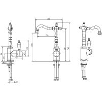 Товар: Смеситель для раковины Boheme Crystal 302-CRST Бронза - фото 4 Смеситель для раковины Boheme Crystal 302-CRST Бронза — фото 4, Смесители