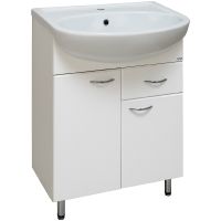 Тумба под раковину Runo Уют 60 00000000501 Белая — фото 1, Тумбы под раковину