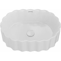 Раковина Kerama Marazzi Artbasin Conchiglia 50 CC.wb.50\WHT Белая глянцевая — фото 1, Раковины накладные