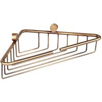 Полка корзина TW Bristol TWBR534br угловая Бронза — фото 1, Полки для ванной и душа